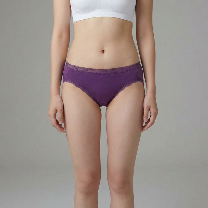 Silk Low-Rise Bikini Briefs- 110G Plum