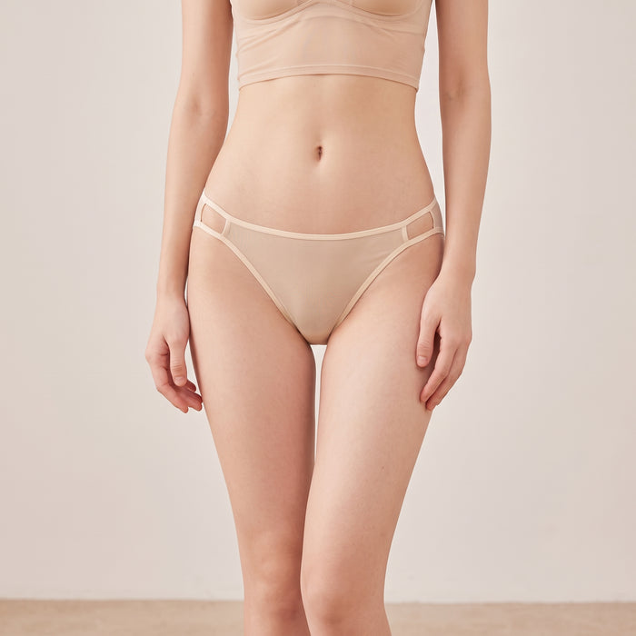 Silk Low-Rise Cut-Out Bikini Briefs- 70G