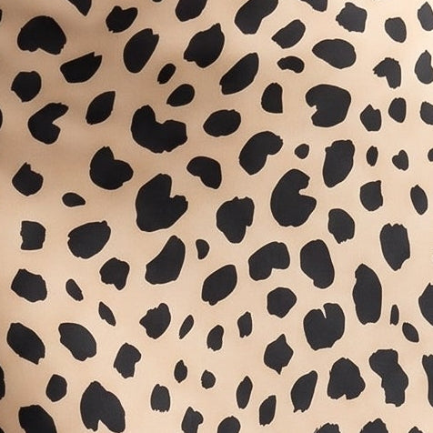 Silk Satin Midi Skirt- Daisy/ Leopard Print