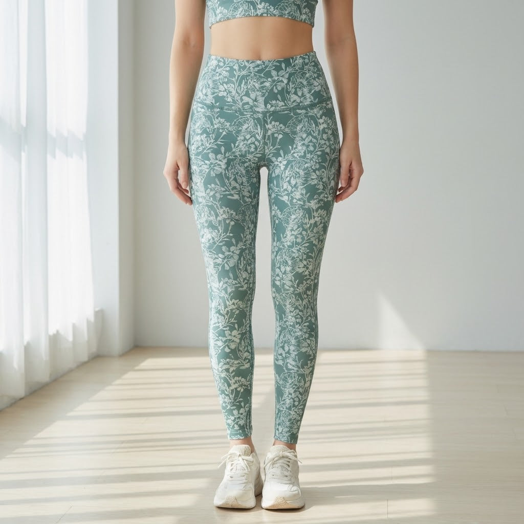 Lightweight Leggings-Blossom Green